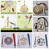 Versch. Motive, Tragbarer Handgelenk-Garnhalter - Holz, Zubehör für Stricken & Häkeln