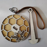 Versch. Motive, Tragbarer Handgelenk-Garnhalter - Holz, Zubehör für Stricken & Häkeln