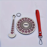 Versch. Motive, Tragbarer Handgelenk-Garnhalter - Holz, Zubehör für Stricken & Häkeln